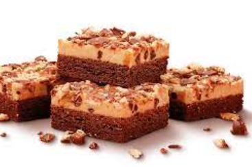 Cookie Dough Brownie Made With Twix Cookie Bar Pieces