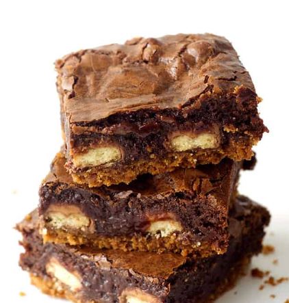 Cookie Dough Brownie made with TWIX® Cookie Bar Pieces

