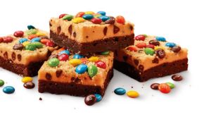 Cookie Dough Brownie Made With M&m’s® Minis Chocolate Candies